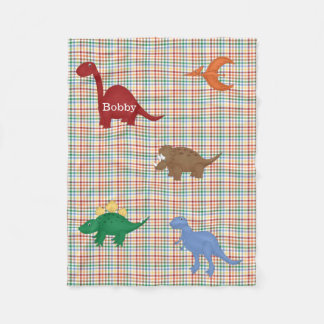Polaire Couverture d'ouatine personnalisée par dinosaures