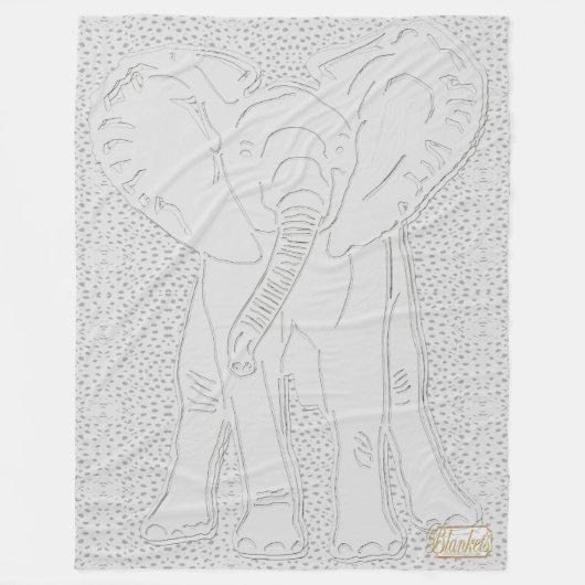 Polaire Couverture d'ouatine pointillée par blanc d'objet (Devant)