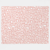 Polaire Couverture Douce en Fourrure de Léopard Rose (Devant (Horizontal))