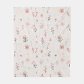 Polaire Couverture Douce en Molleton Floral (Devant)