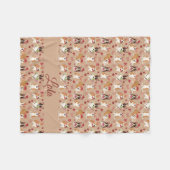 Polaire Couverture Douce en Molleton Motif d'Amour de Corg (Devant (Horizontal))