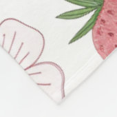 Polaire Couverture Douce en Peluche à Motif de Fraise Mign (Coin)