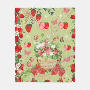 Polaire Couverture Douce Rêve de Fraise