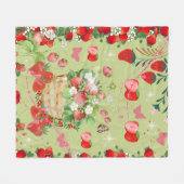 Polaire Couverture Douce Rêve de Fraise (Devant (Horizontal))