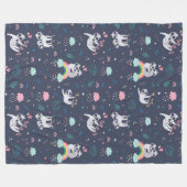 Polaire Couverture Douillette de Paresseux Mignons (Devant (Horizontal))