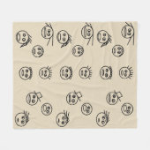 Polaire Couverture drôle d'ouatine de conception de (Devant (Horizontal))