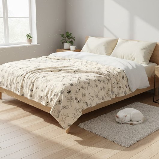 Polaire Couverture du Motif d'injection de dessin à main