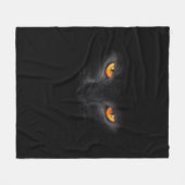 Polaire Couverture d'yeux de chat noir (Devant (Horizontal))