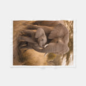 Polaire Couverture éléphant mère et bébé (Devant (Horizontal))