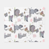 Polaire Couverture "Eleze Elephant & Polka Hen" Boganhues (Devant (Horizontal))