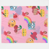 Polaire couverture émoji fille (Devant (Horizontal))