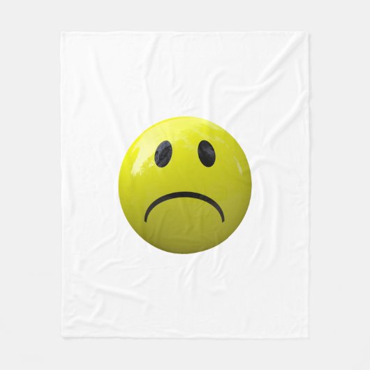 Polaire couverture émoji visage malheureux (Devant)