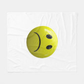 Polaire couverture émoji visage malheureux (Devant (Horizontal))
