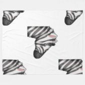 Polaire couverture emoji zebra (Devant (Horizontal))
