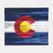 Polaire Couverture en bois rustique d'ouatine de drapeau (Devant (Horizontal))