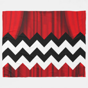 Polaire couverture en chevron noir lodge