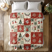 Polaire Couverture en flanelle à motif patchwork de Noël