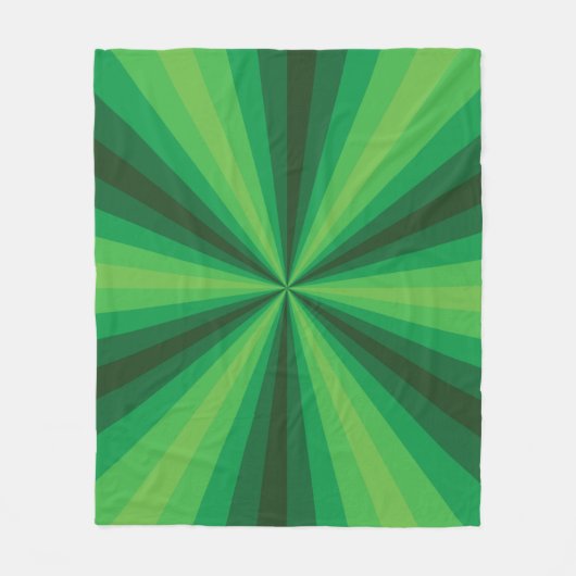 Polaire Couverture en Fleece Illusion Optique Verte (Devant)