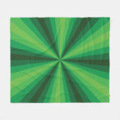Polaire Couverture en Fleece Illusion Optique Verte (Devant (Horizontal))