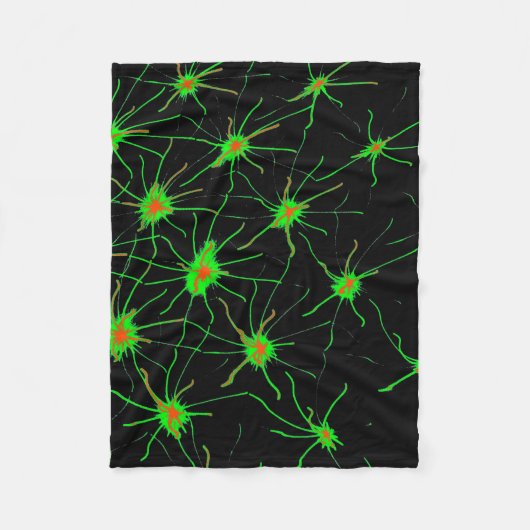 Polaire Couverture en Fleece Neon Synapse Grid (Devant)