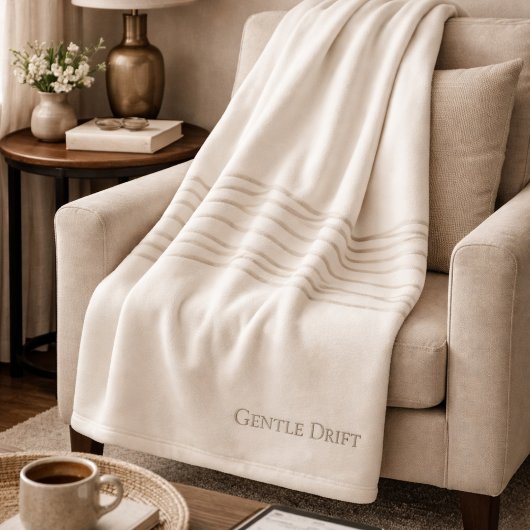 Polaire Couverture en Fleece Taupe Ivoire