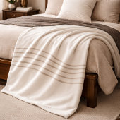 Polaire Couverture en Fleece Taupe Ivoire