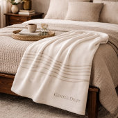 Polaire Couverture en Fleece Taupe Ivoire