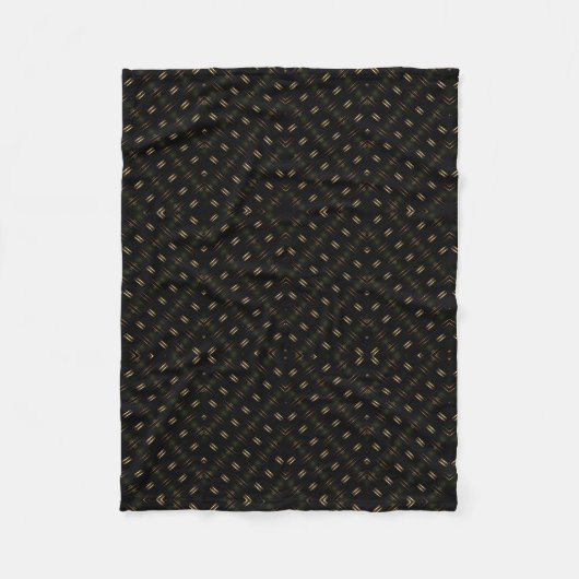 Polaire Couverture en Fleece Texturé à Taches Dorées Foncé (Devant)
