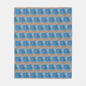 Polaire Couverture en fleur bleue (Devant)