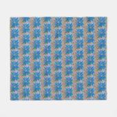 Polaire Couverture en fleur bleue (Devant (Horizontal))