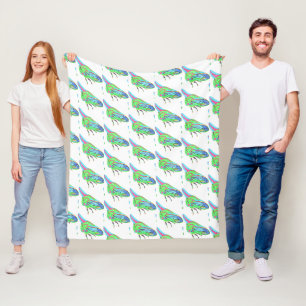 Polaire Couverture en laine (blanc) - Sauterelle du chêne