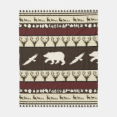 Polaire Couverture en laine motif bois d'automne (Devant)