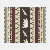 Polaire Couverture en laine motif bois d'automne (Devant (Horizontal))