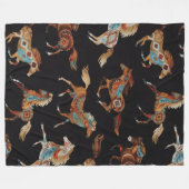 Polaire Couverture en laine peinte de poneys (Devant (Horizontal))