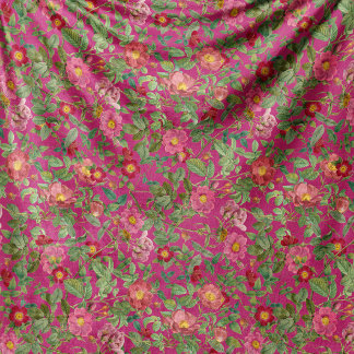 Polaire Couverture en laine vierge vintage Wild Rose en ro