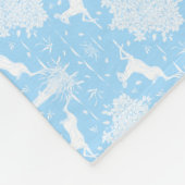 Polaire Couverture en laiton bleu chêne et cerf (horizonta (Coin)