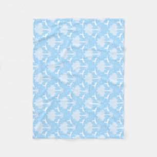 Polaire Couverture en laiton bleu chêne et cerf (horizonta