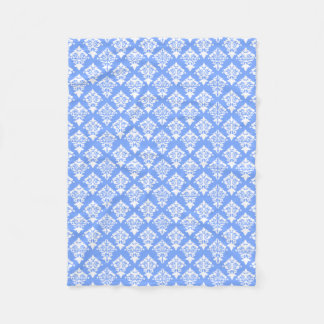 Polaire Couverture en laiton bleu et blanc Damas