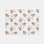 Polaire Couverture en laiton de Dachshund (Devant (Horizontal))