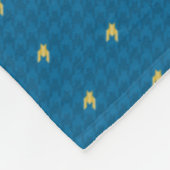 Polaire Couverture en molleton à carreaux bleu avec accent (Coin)