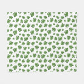 Polaire Couverture en molleton à feuille de Monstera (Devant (Horizontal))