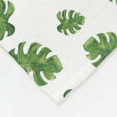 Polaire Couverture en molleton à feuille de Monstera (Coin)