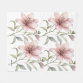 Polaire Couverture en molleton à fleurs rose blush esthéti (Devant (Horizontal))