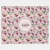 Polaire Couverture en molleton à monogramme féminin jardin (Devant (Horizontal))