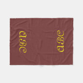 Polaire Couverture en molleton à monogramme rouge foncé av (Devant (Horizontal))