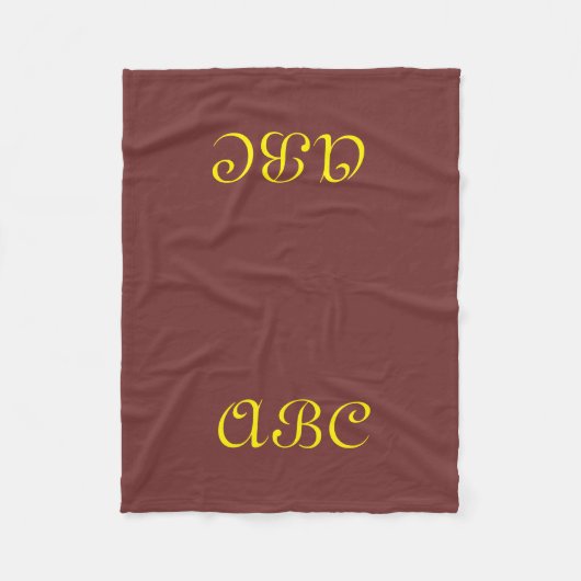 Polaire Couverture en molleton à monogramme rouge foncé av (Devant)