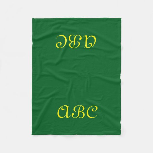 Polaire Couverture en molleton à monogramme vert foncé ave (Devant)