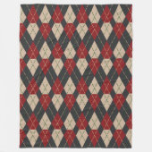 Polaire Couverture en molleton à motif argyle classique en (Devant)