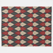 Polaire Couverture en molleton à motif argyle classique en (Devant (Horizontal))