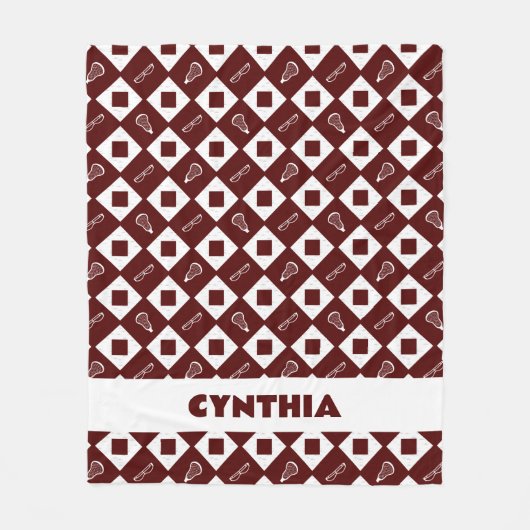 Polaire Couverture en molleton à motif argyle Maroon Lacro (Devant)